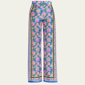VERONICA BEARD Grigore Wide-Leg Silk Pant